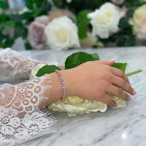 Kinsley Bridal Bracelet - Rose Gold Bracelet Wedding    
