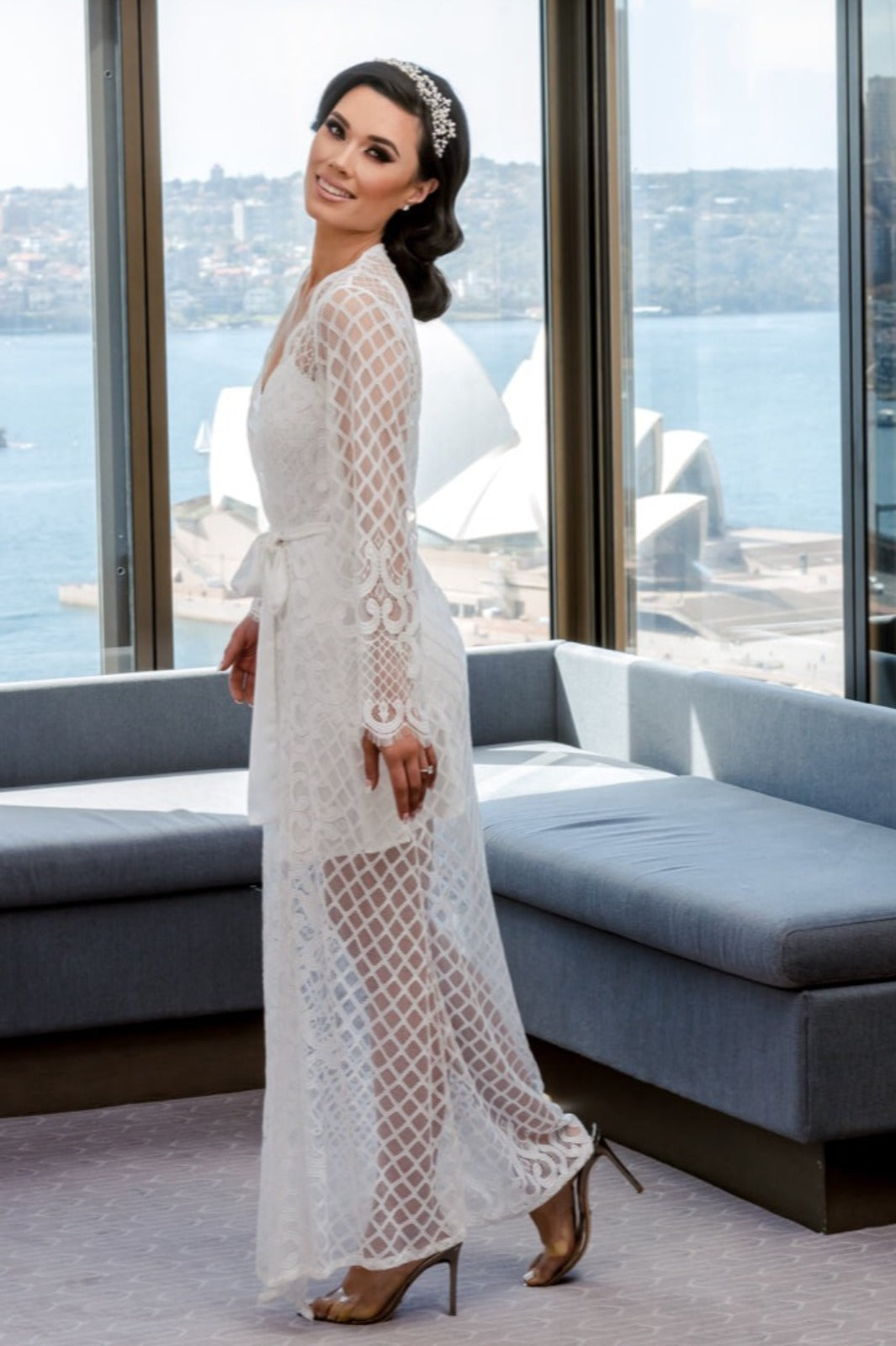 Klara Lace Bridal Robe Bridal Robe - RTW