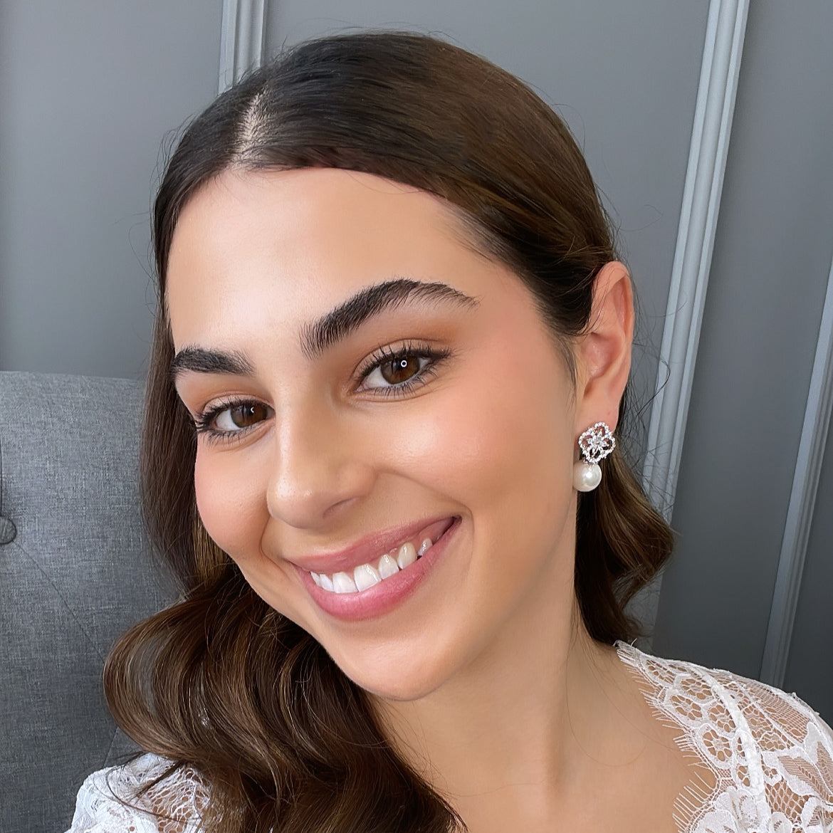 Lanar Pearl Bridal Earrings Earrings - Classic Short Drop