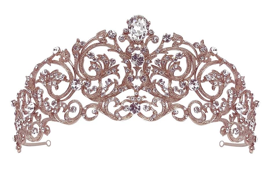 Lardine Crystal Bridal Crown Hair Accessories - Tiara &amp; Crown