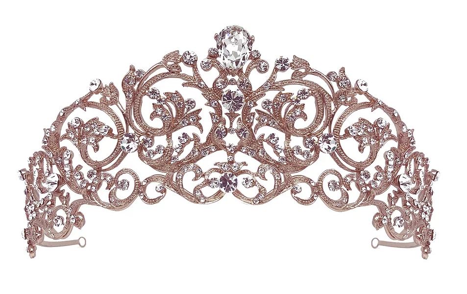 Lardine Crystal Bridal Crown Hair Accessories - Tiara & Crown