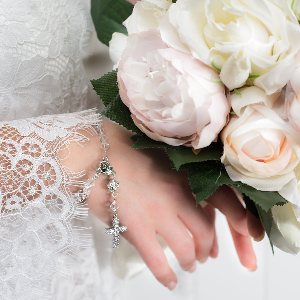 Bridal rosary bracelet discount