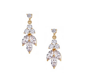 Marli Drop Bridal Earrings Earrings - Classic Short Drop  Gold  