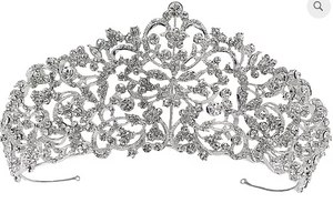 Meridan Bridal Crown Hair Accessories - Tiara & Crown    