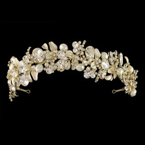 Merlene Bridal Headband Gold Hair Accessories - Headbands,Tiara    