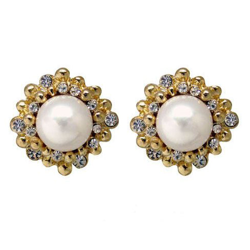 Neva Pearl Bridal Earrings Earrings - Classic Stud