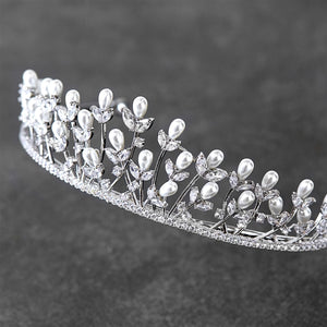 Peri Bridal Tiara - Silver Hair Accessories - Tiara & Crown    