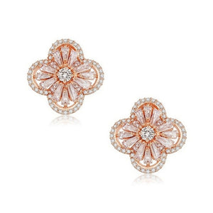 Petula Bridal Earrings (Rose Gold) Earrings - Glamour Stud    