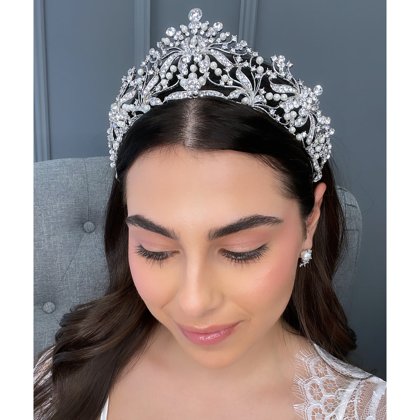 Salena Crown Hair Accessories - Tiara & Crown  Silver  