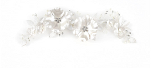Sabine Bridal Headpiece Hair Accessories - Headpieces  White on Silver  