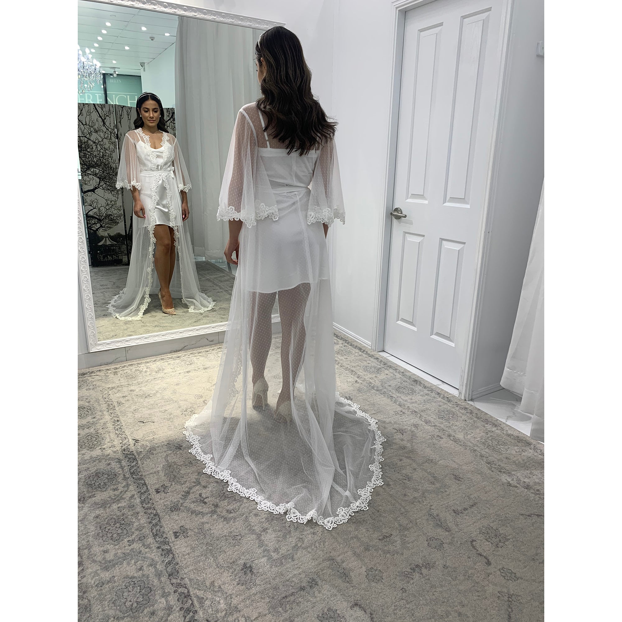 Stephanie Luxury Bridal Robe Bridal Lingerie - Robe