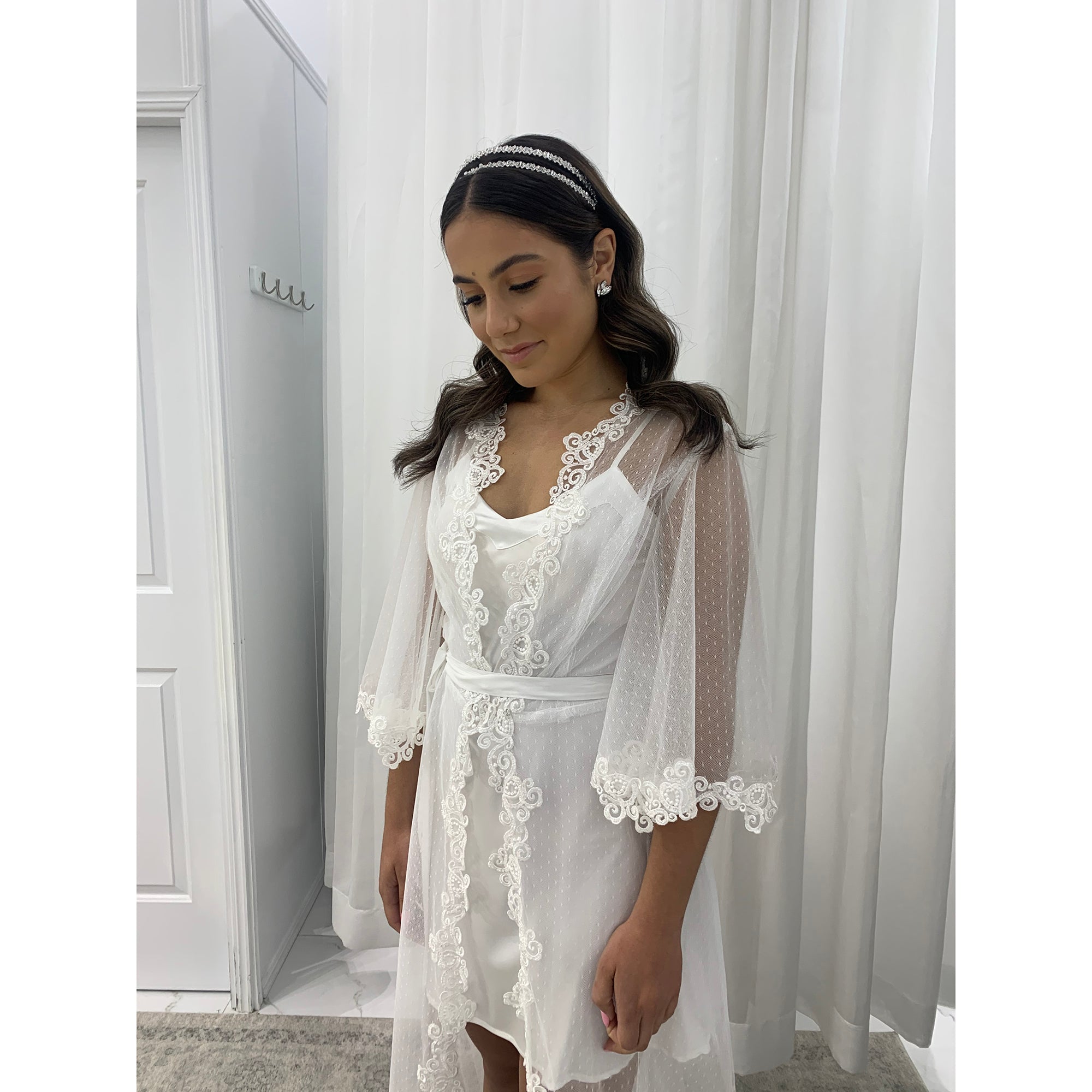 Stephanie Luxury Bridal Robe Bridal Lingerie - Robe