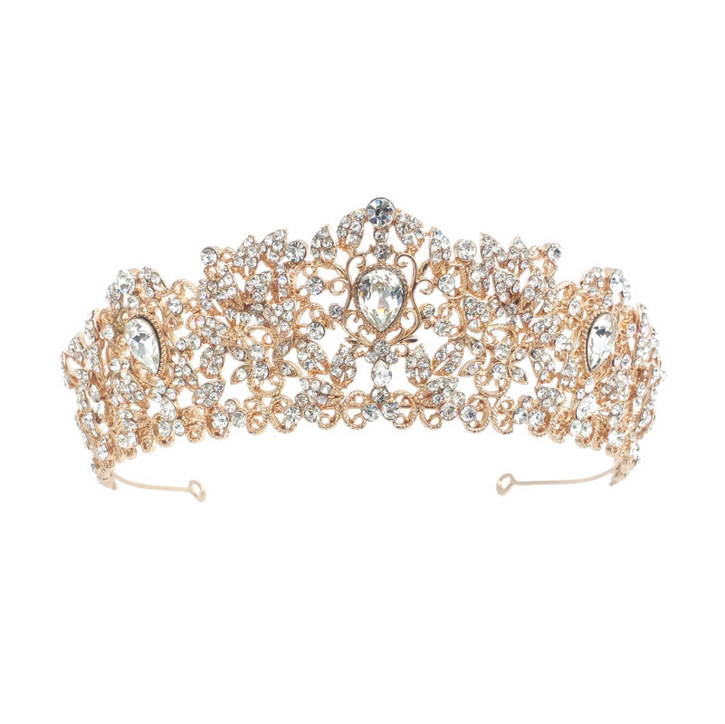 Luciana Bridal Crown (Rose Gold) Last One - Roman & French