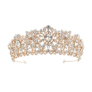 Luciana Bridal Crown - Rose Gold Hair Accessories - Tiara & Crown    