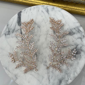 Tilly Bridal Headpiece Twin Set Hair Accessories - Headpieces    