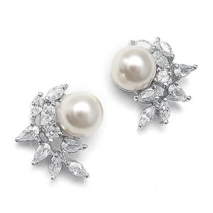 Vanda Bridal Earrings Earrings - Glamour Stud  Silver  