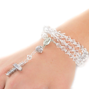 Zemira Triple Crystal Rosary Rosary Bracelet    