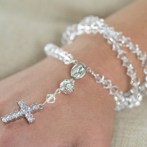 Zemira Triple Crystal Rosary Rosary Bracelet    