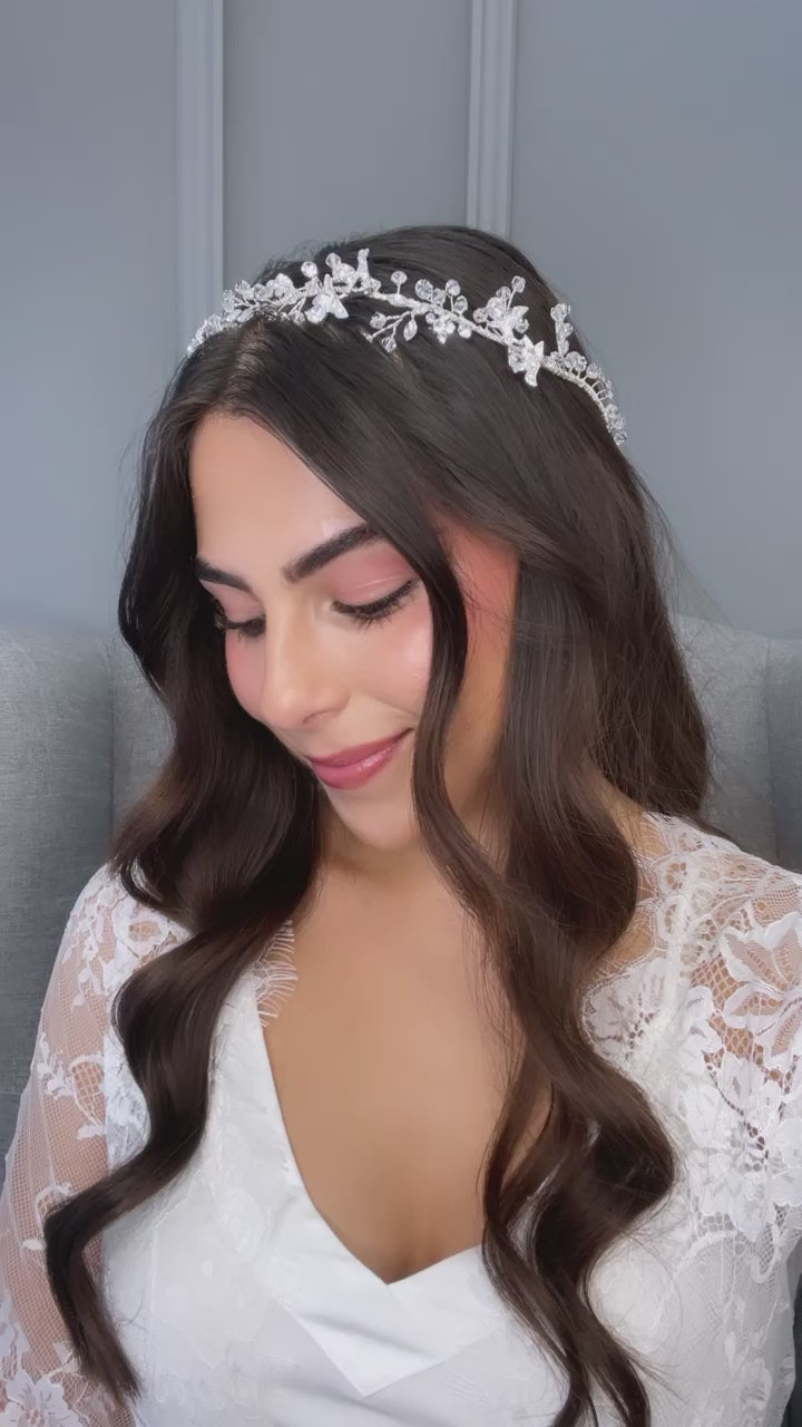 Allora Crystal Bridal Headband