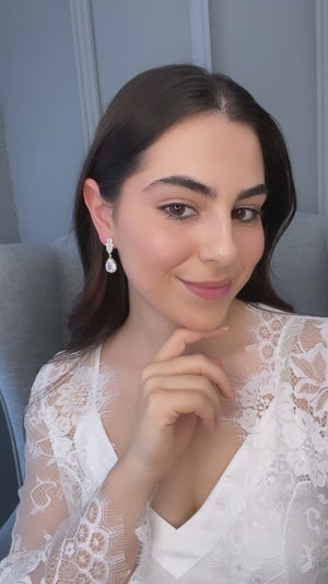 Malina Drop Bridal Earrings