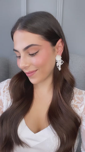 Marlowe Floral  Bridal Earrings