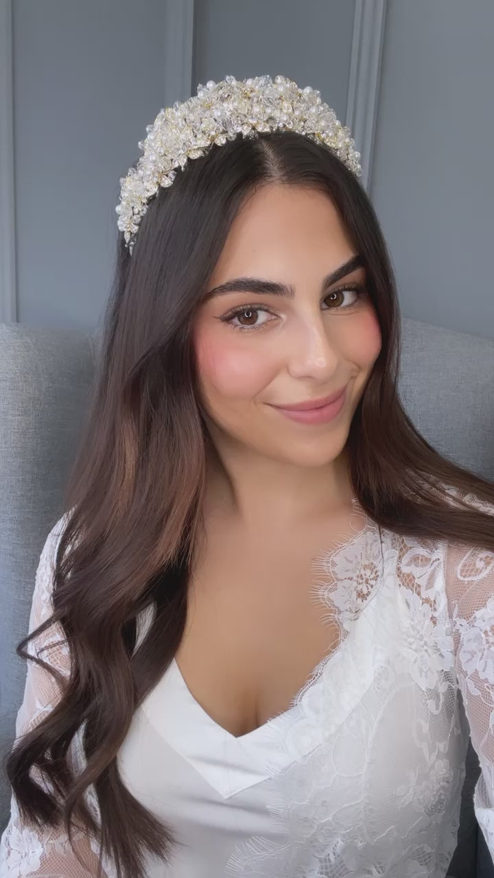 Dani Pearl Bridal Crown