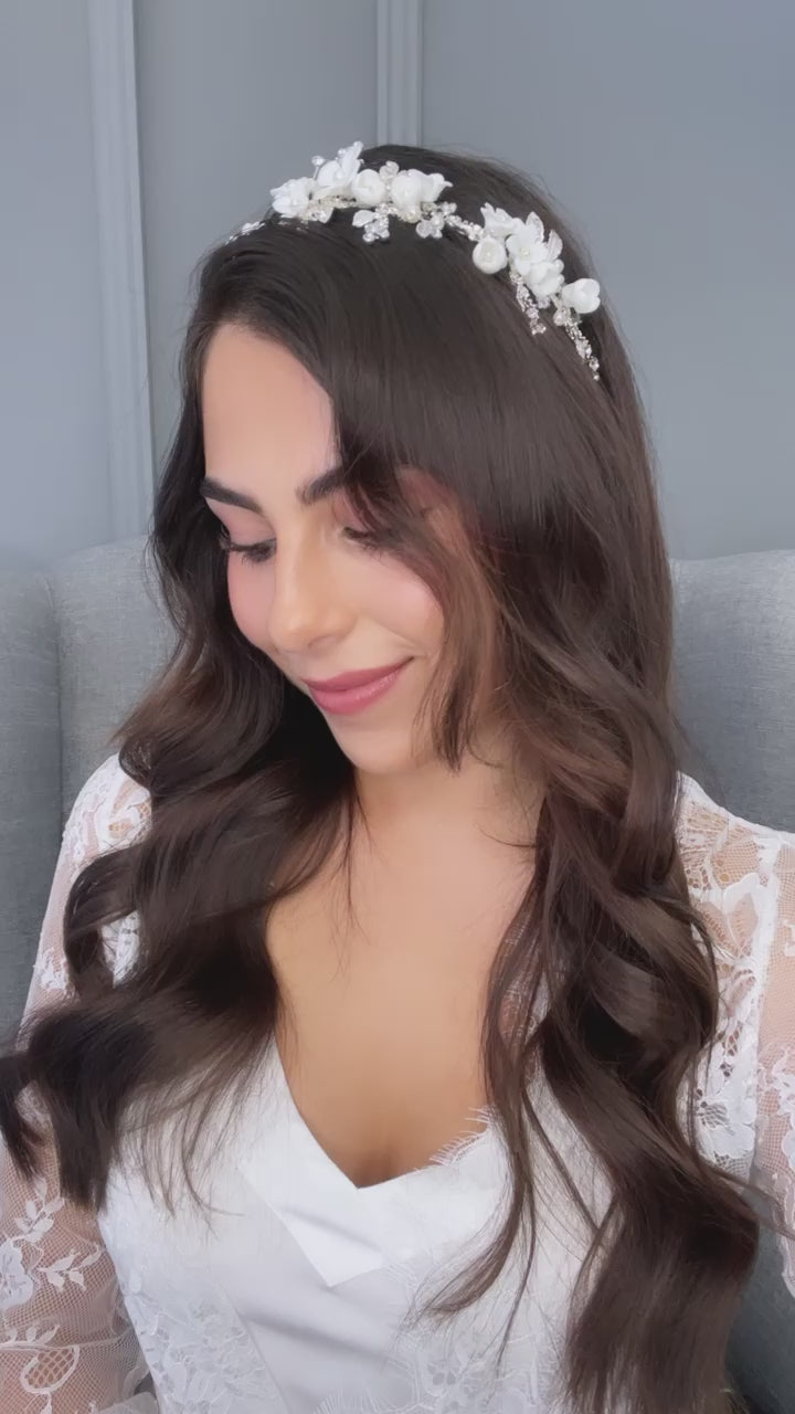 Eloa Floral Crystal Pearl Vine