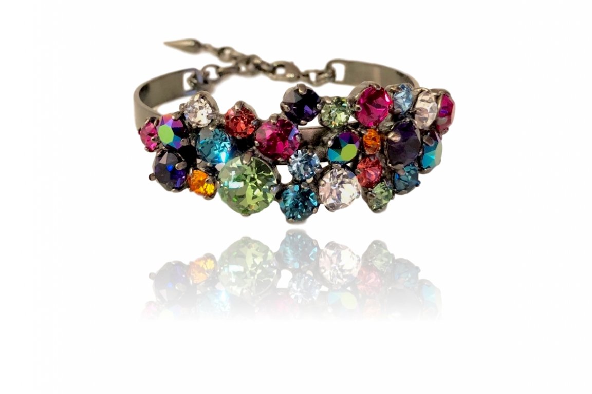 Buy Sunflower Jewelry Beautiful Peacock Austrian Crystal Made With Swarovski  Elements Bracelet Online at desertcartINDIA