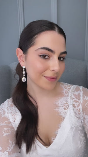 Cindy Bridal Earrings - Gold