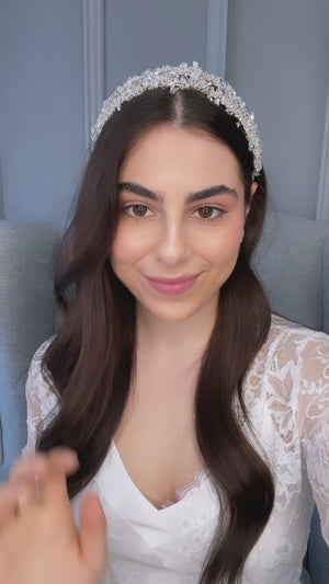 Imogen Luxe Double Bridal Headband (Joined Structure) - Roman & French Imogen Luxe Double Bridal Headband (Joined Structure) - Roman & French