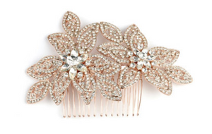 Giverny Bridal Hair Comb Hair Accessories - Hair Comb  Rose Gold  