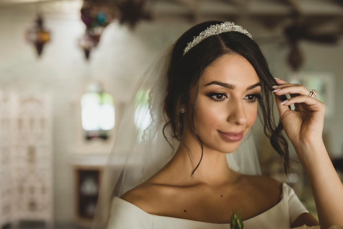 Angelina Crystal Bridal Crown Hair Accessories - Tiara &amp; Crown