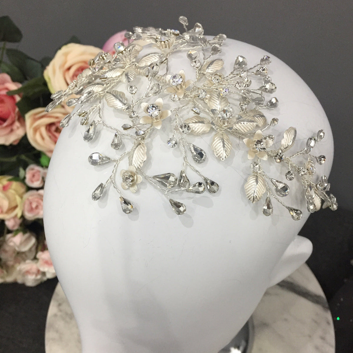 Marcia Bridal Halo Headband Hair Accessories - Headpieces