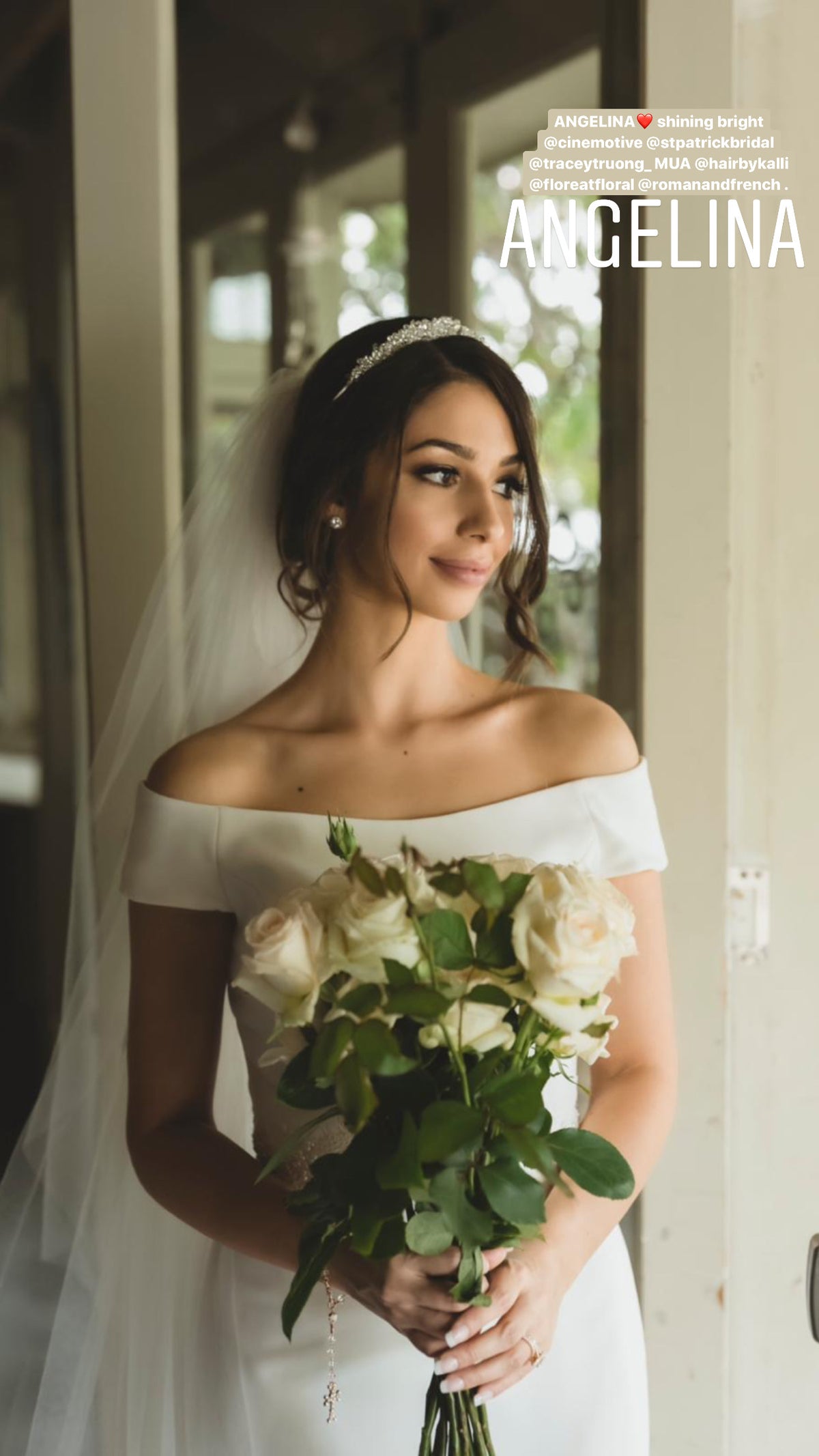 Angelina Crystal Bridal Crown Hair Accessories - Tiara &amp; Crown