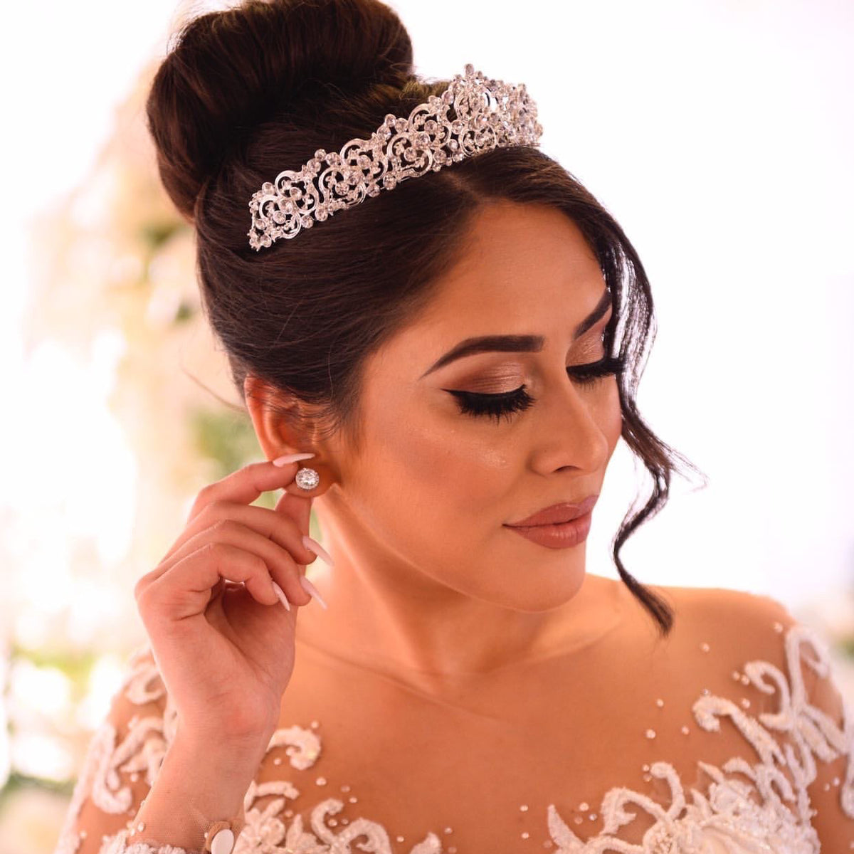 Laia Crystal Bridal Crown Hair Accessories - Tiara &amp; Crown