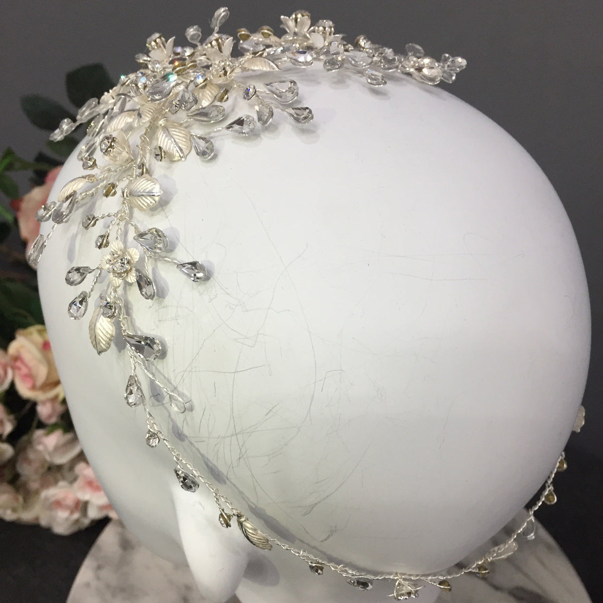 Marcia Bridal Halo Headband Hair Accessories - Headpieces