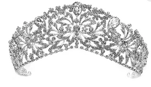 Milica Bridal Crown Hair Accessories - Tiara & Crown  Silver  