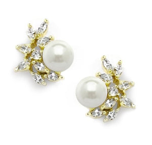 Vanda Bridal Earrings Earrings - Glamour Stud  Gold  